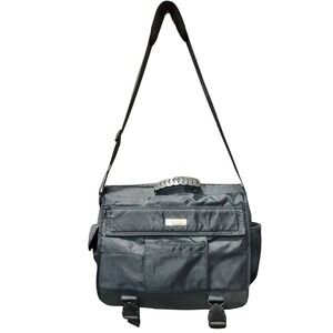 Reaction Kenneth Cole Black Messenger Bag Laptop Briefcase‎